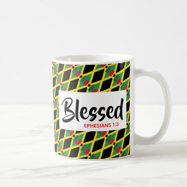GHANA JAMAICA Blessed Dual Heritage Christian Coffee Mug (Right)