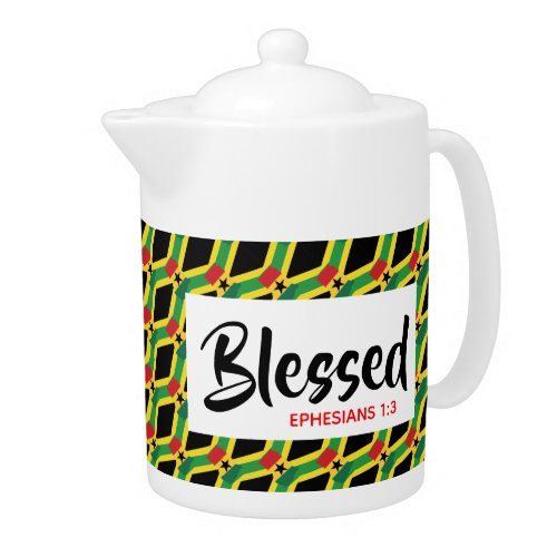 GHANA JAMAICA Dual Heritage Christian MEDIUM Teapot