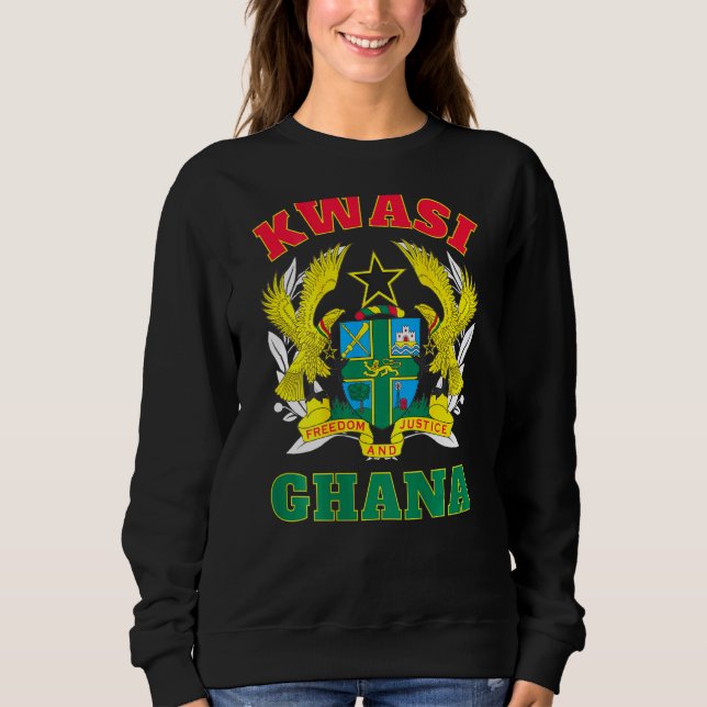 Ghana Kwasi Sunday Born Ashanti Kwa Language Sweatshirt (Front)