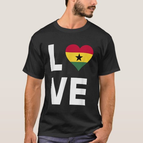Ghana Love Shirt I Love Ghana Africa Heart Ghanaia