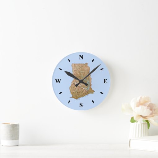 Ghana Map Clock Zazzle