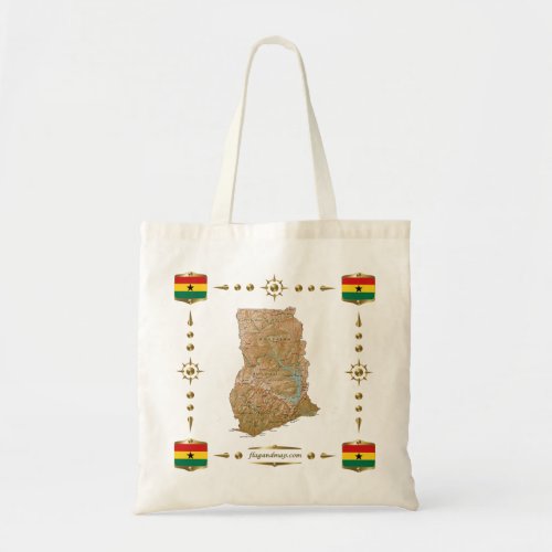 Ghana Map  Flags Bag