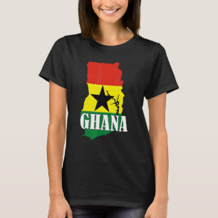 Ghana Map Ghanaian Flag Pride T-Shirt