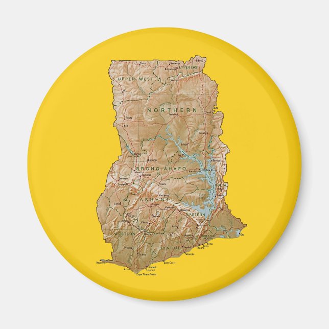 Ghana Map Magnet (Front)