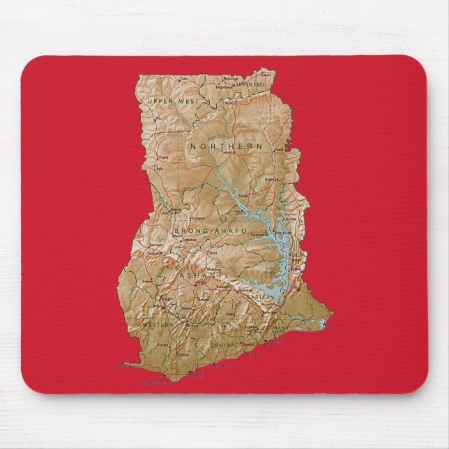 Ghana Map Mousepad (Front)