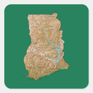 Ghana Map Sticker