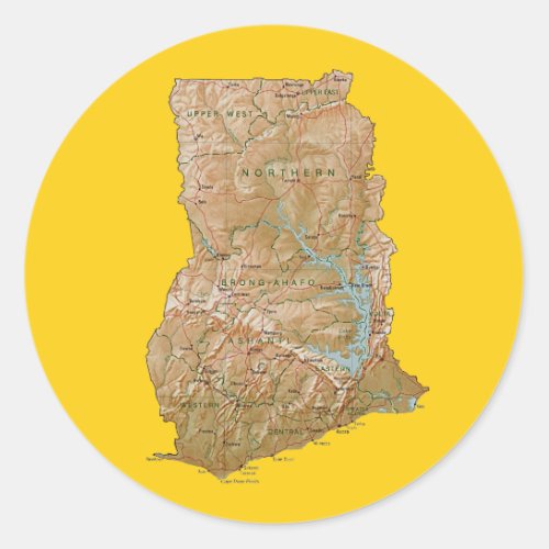 Ghana Map Sticker