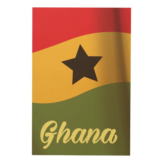 Ghana National Flag vintage style travel poster (Front)