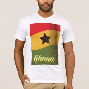 Ghana National Flag vintage style travel poster T-Shirt