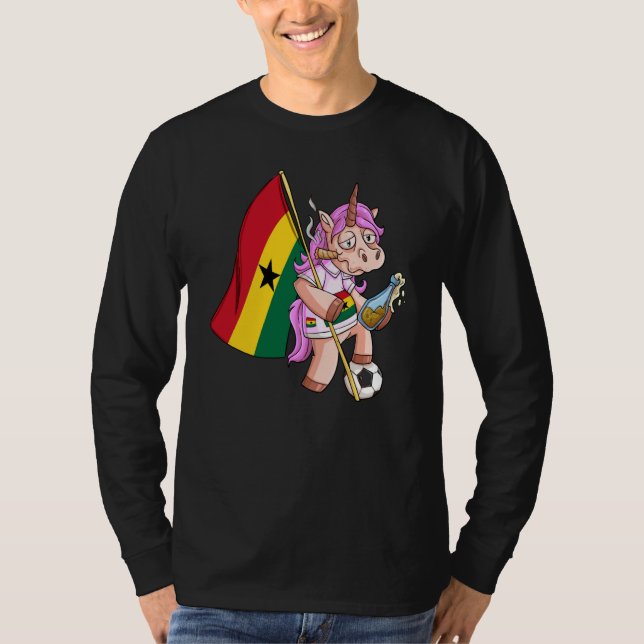 Ghana Party Unicorn T-Shirt (Front)