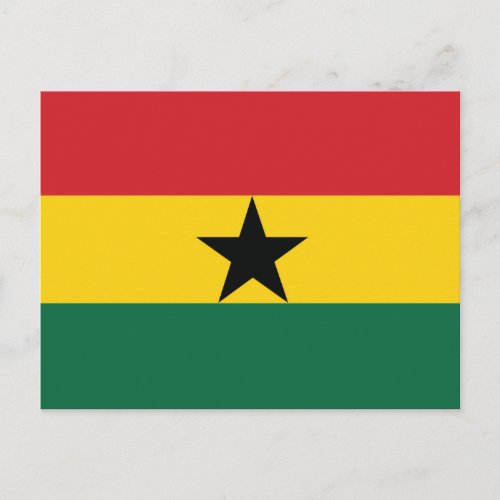 Ghana Plain Flag Postcard