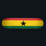 Ghana Plain Flag Skateboard<br><div class="desc">Represent Ghana! This item features a coat of arms with the Ghanaian flag and American flag on a heraldic shield that looks like a family crest and a tribal tattoo design. Do you know a Ghanaian or Ghanaian-American who misses their home country and would like to be patriotic about their...</div>