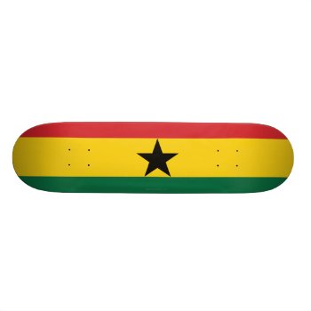 Ghana Plain Flag Skateboard by representshop at Zazzle