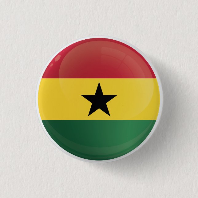Ghana  Round Icon Flag  Button (Front)