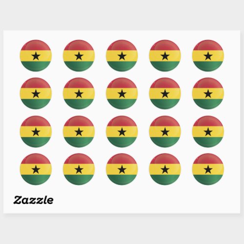 Ghana  Round Icon Flag  Classic Round Sticker