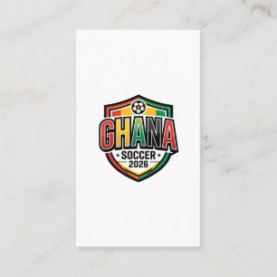 Ghana Soccer 2026 Soccer Bold Country Typography R Business Card