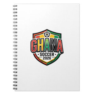 Ghana Soccer 2026 Soccer Bold Country Typography R Notebook