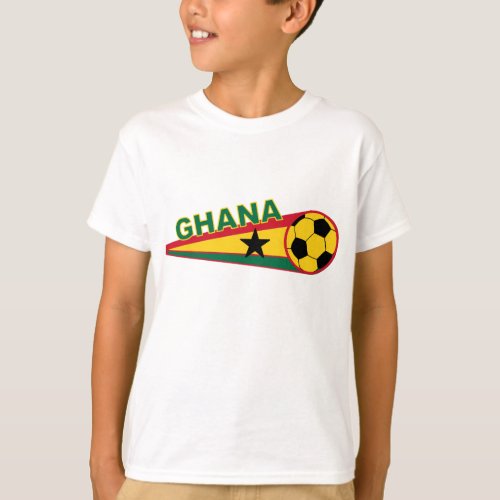 Ghana Soccer ball and flag design T_Shirt