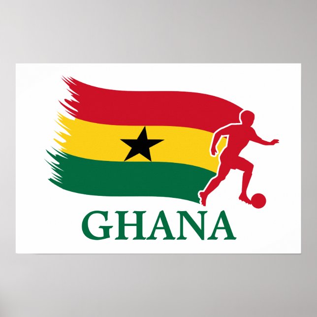 Ghana Soccer Flag Poster (Front)