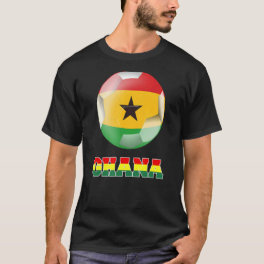 Ghana Soccer Ghanaian Flag Soccer Ball T-Shirt