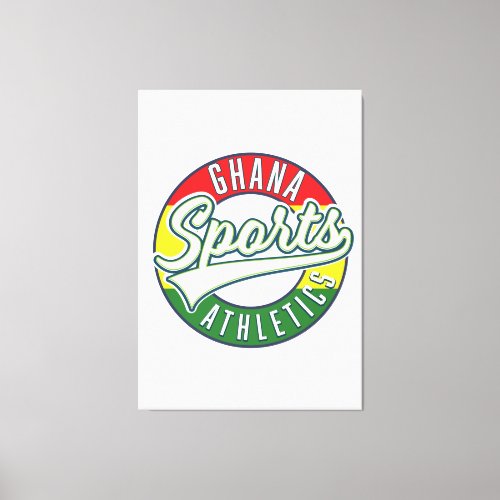 Ghana Sports Athletics retro logo Canvas Print