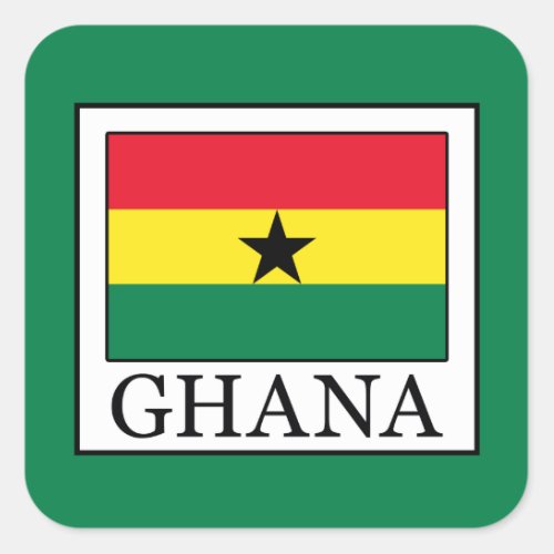 Ghana Square Sticker