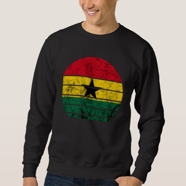 Ghana Sunset Ghanaian Flag African Roots Africa Sweatshirt (Front)