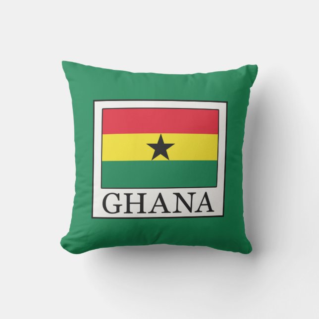Ghana Throw Pillow (Front)