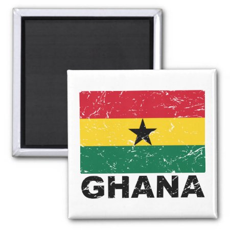 Ghana Vintage Flag Magnet