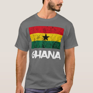Ghana Vintage Ghanese Flag Africa Ghanese Roots Gh T-Shirt