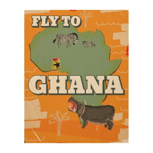 Ghana vintage travel poster