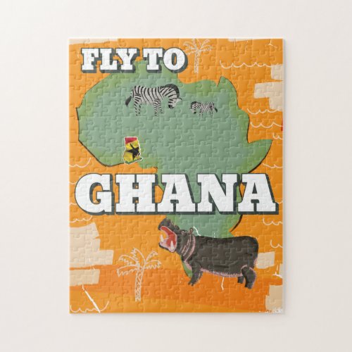 Ghana vintage travel poster jigsaw puzzle