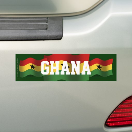 Ghana Waving Flag Bumper Sticker | Zazzle