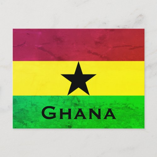 Ghana West Africa Flag Postcard