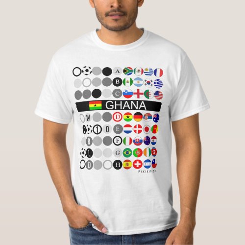 Ghana World Cup 2010 Group D Indicated T_Shirt