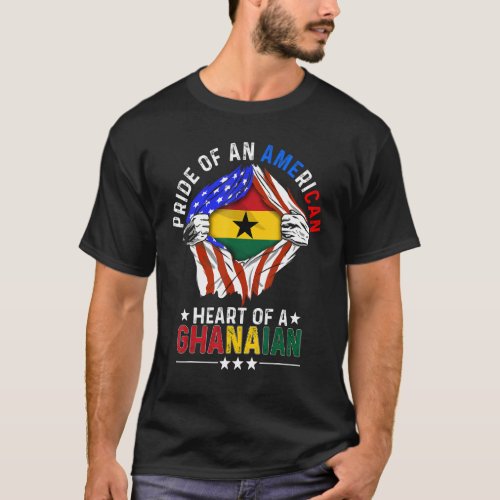 Ghanaian American America Pride Foreign Country Gh T_Shirt