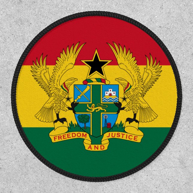 Ghanaian Flag & Coat of Arms, Flag of Ghana Patch (Front)