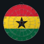 Ghanaian Flag Dart Board<br><div class="desc">This design features the national flag of Ghana (officially known as the Republic of Ghana), which is a country in West Africa, along the Gulf of Guinea and the Atlantic Ocean. The name "Ghana" means "Warrior King" in the Soninke language. Ghana is bordered by the Ivory Coast in the west,...</div>