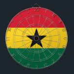 Ghanaian Flag Dart Board<br><div class="desc">This design features the national flag of Ghana (officially known as the Republic of Ghana), which is a country in West Africa, along the Gulf of Guinea and the Atlantic Ocean. The name "Ghana" means "Warrior King" in the Soninke language. Ghana is bordered by the Ivory Coast in the west,...</div>