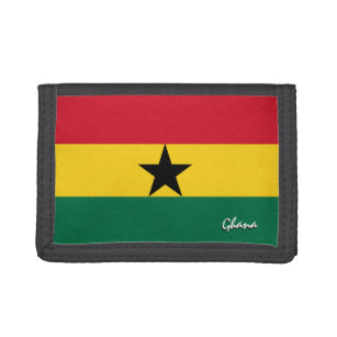 Ghanaian flag fashion, Ghana patriots / sports Trifold Wallet