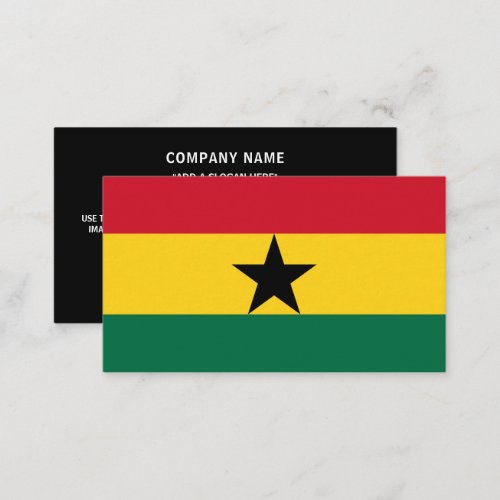 Ghanaian Flag Flag of Ghana Business Card