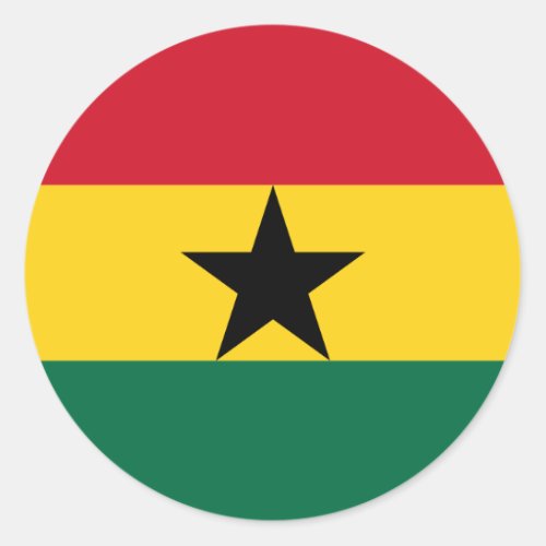 Ghanaian Flag Flag of Ghana Classic Round Sticker