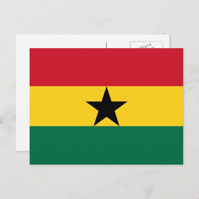 Ghanaian Flag, Flag of Ghana Postcard (Front/Back)