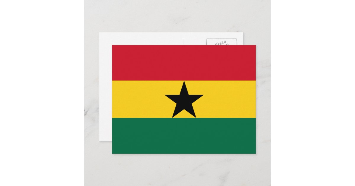 Ghanaian Flag, Flag of Ghana Postcard | Zazzle