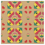 Ghanaian Flag &amp; Ghana Heart fashion Fabric
