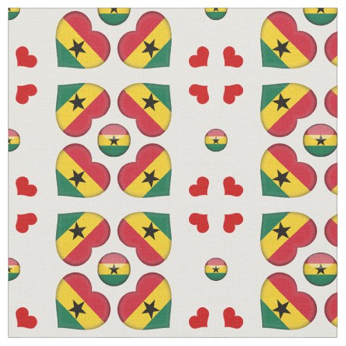 Ghanaian Flag  Ghana Heart fashion Fabric