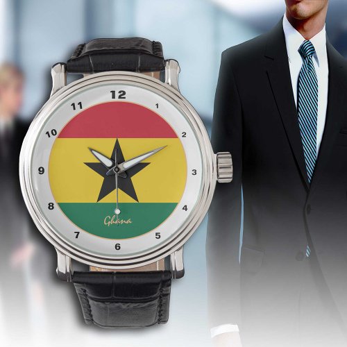 Ghanaian Flag  Ghana trendy fashion design watch