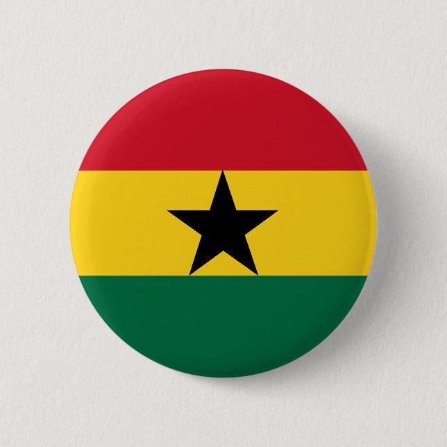 Ghanaian Flag Love Ghana Independence Day Button (Front)