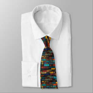 Ghanaian Style Kente Pattern Neck Tie