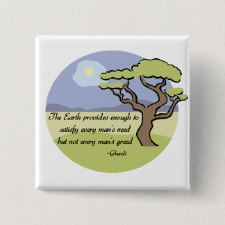 Ghandi Earth quote button